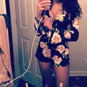 Floral Print Romper